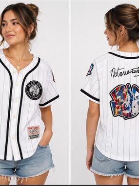 Headgear Classics Notorious B.I.G. Bad Boy Baseball Jersey – Size Medium
